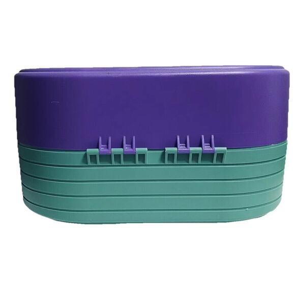 Vintage Original Caboodles makeup storage carrying case green purple mauve - Picture 9 of 12